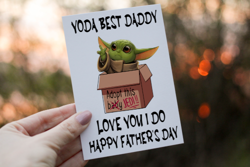 Yoda Best Daddy Happy Father's Day Card, Card for Dad